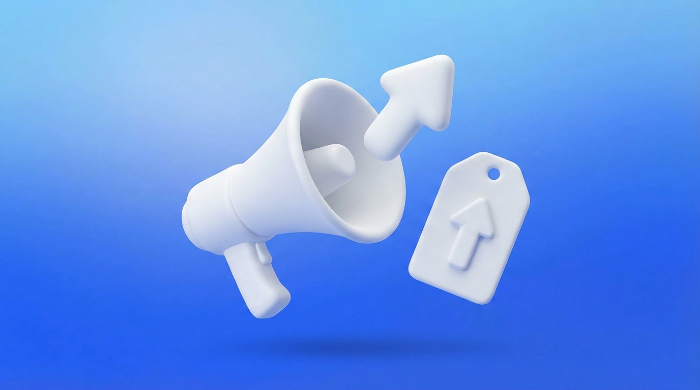 Mégaphone avec des pièces en euros qui en sortent, communication et augmentation du TJM freelance