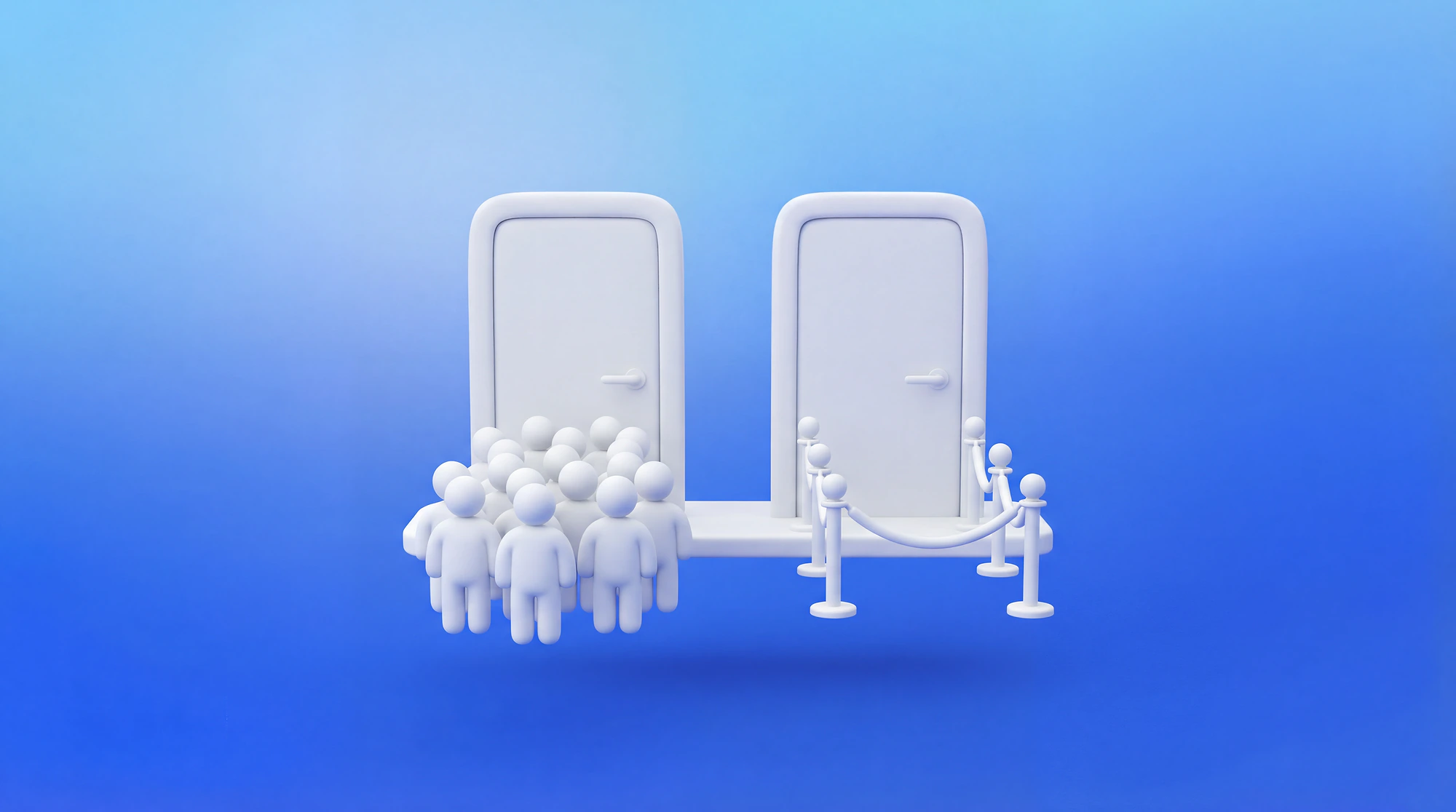 Deux silhouettes de freelances devant un panneau directionnel indiquant Malt et Comet, choix de plateforme selon le profil