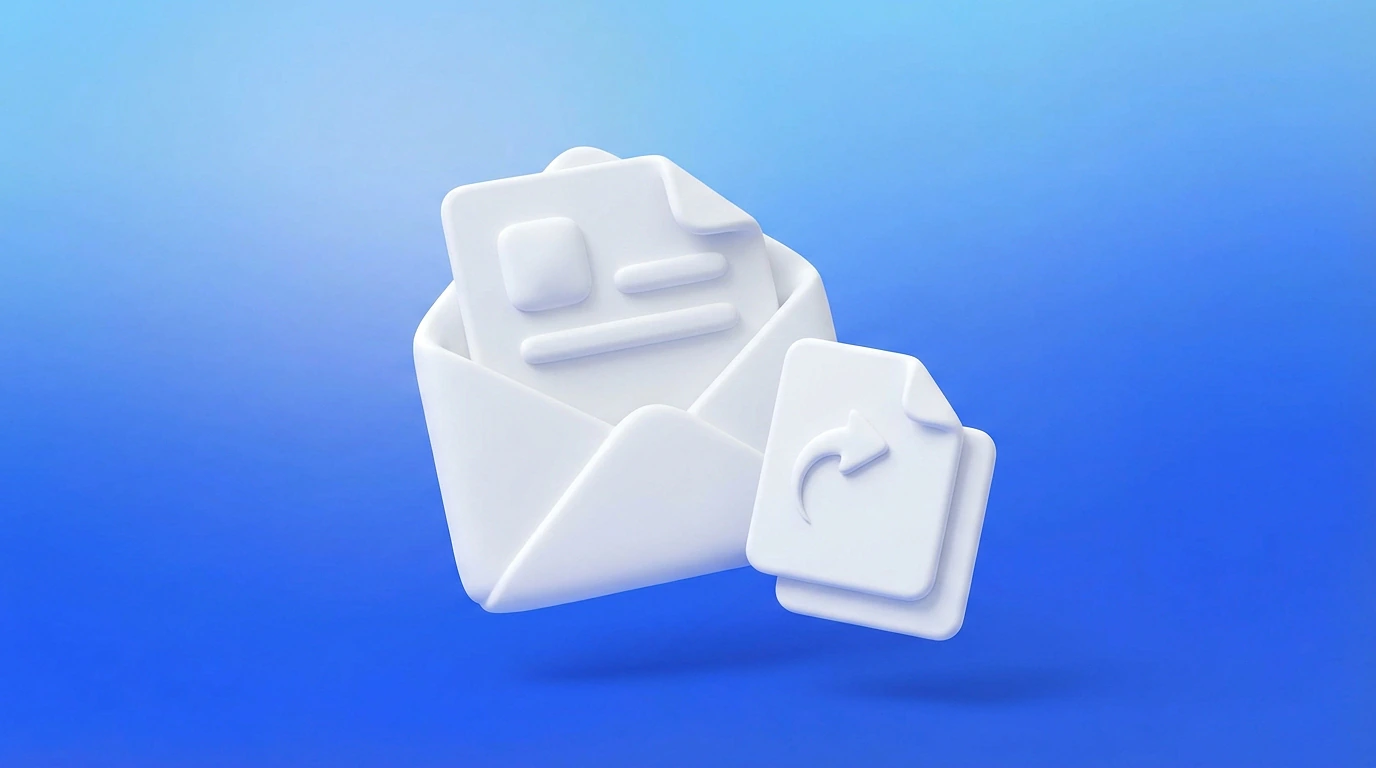 Enveloppe ouverte avec un message type à l'intérieur, template de demande de recommandation Malt