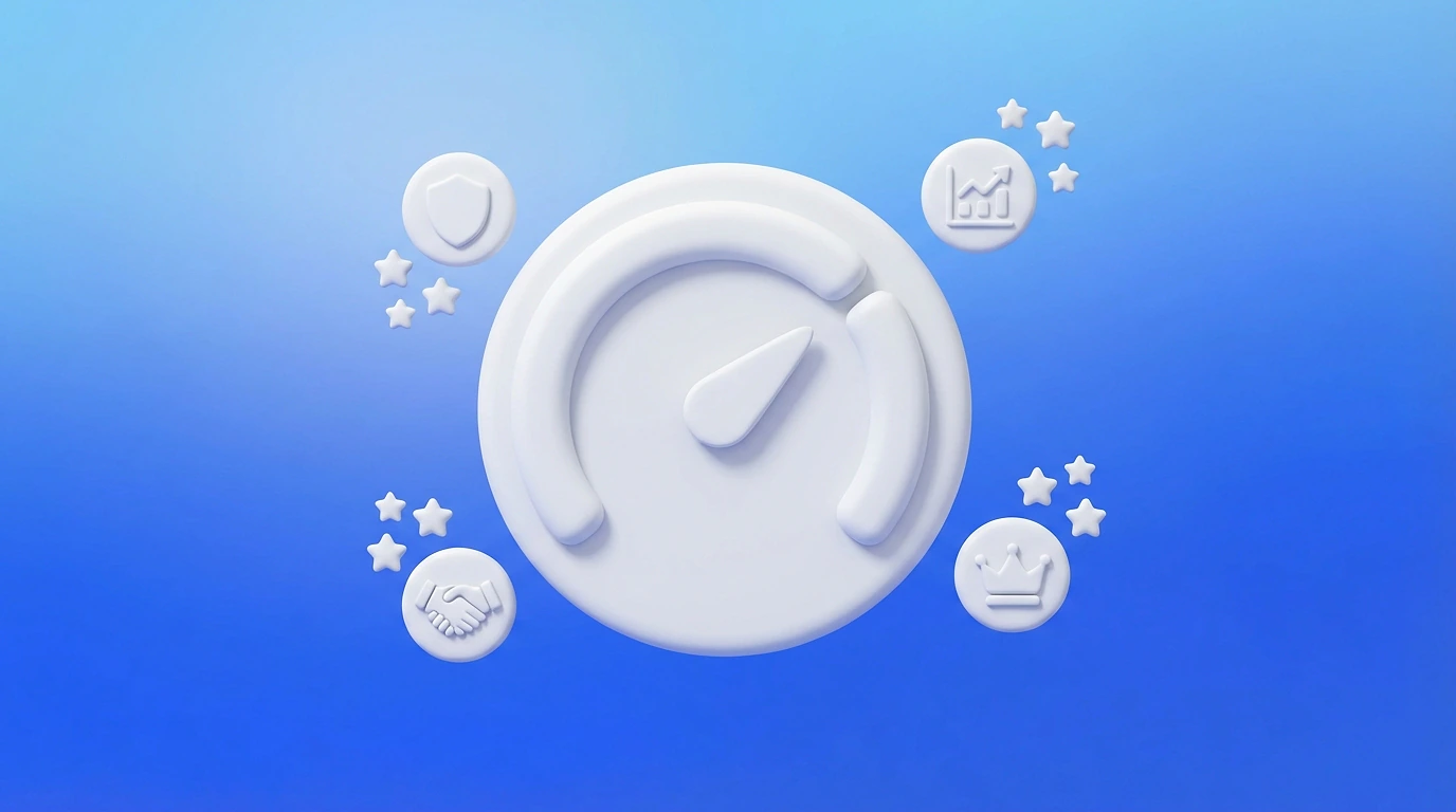 Tableau de bord avec un score SSI, des badges de compétences et des étoiles de recommandation LinkedIn