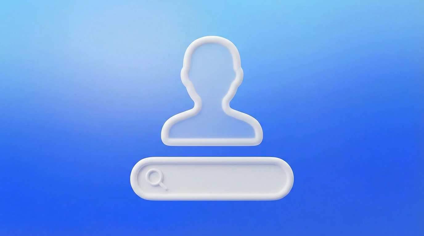 Profil fantôme semi-transparent sur un écran, profil Malt invisible dans les résultats de recherche